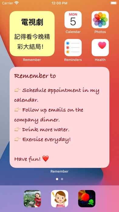 Remember: Stickies Widget