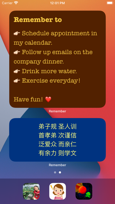 Remember: Stickies Widget