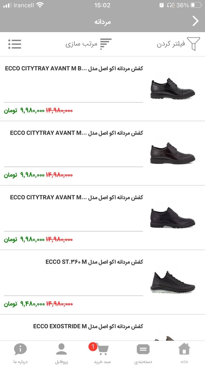 نمایندگی کفش اکو ایران