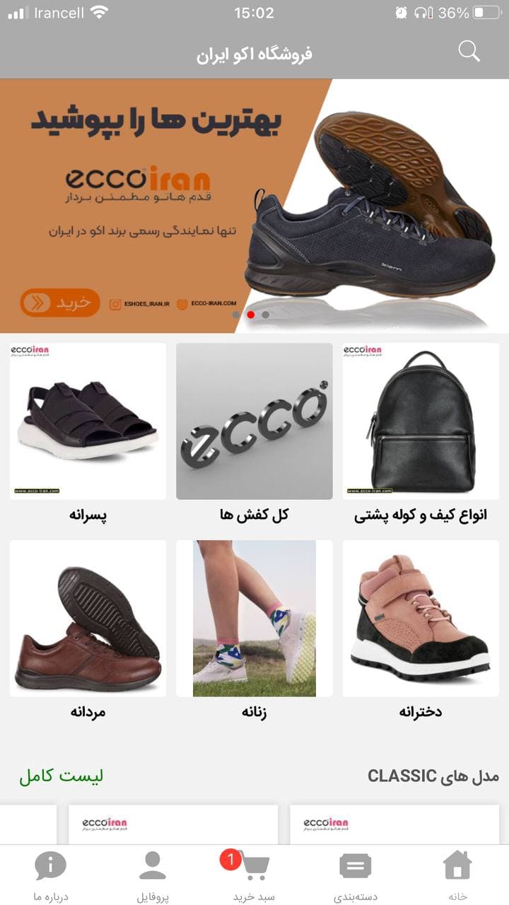 نمایندگی کفش اکو ایران