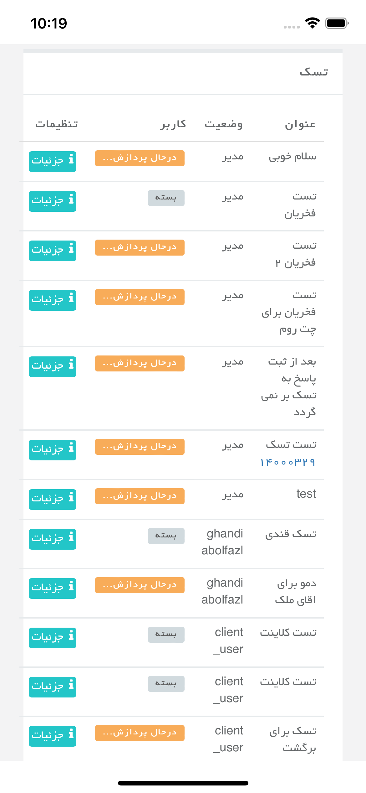 داشبورد مدیریتی ملک