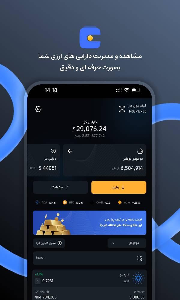 صرافی کیف پول من | خرید ارز دیجیتال