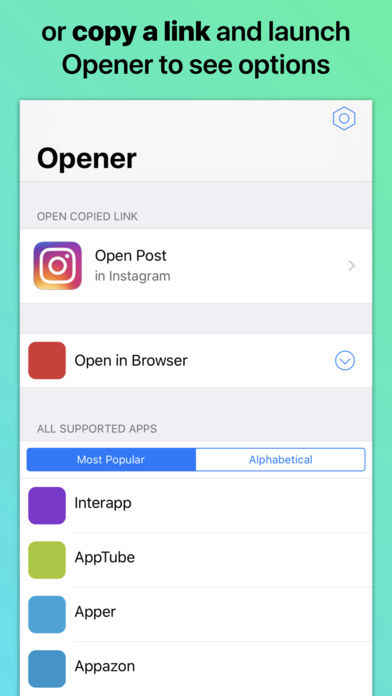 Opener ‒ open links in apps